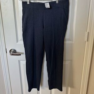 Navy stretch pleated pants M by Kirkland